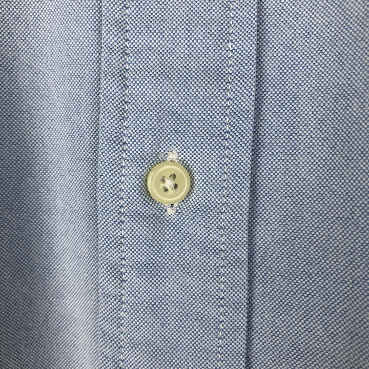 Ralph Lauren YARMOUTH short-sleeved button-down shirt, men's size XL cotton Blue type light blue Vintage Second Hand