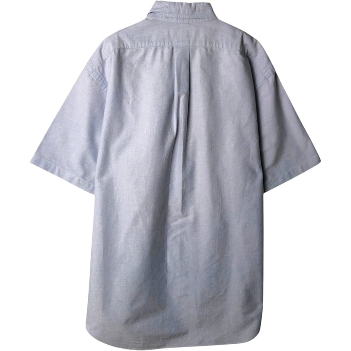Ralph Lauren BLAIRE short sleeve button down shirt, men's size L cotton navy blue type Vintage Second Hand