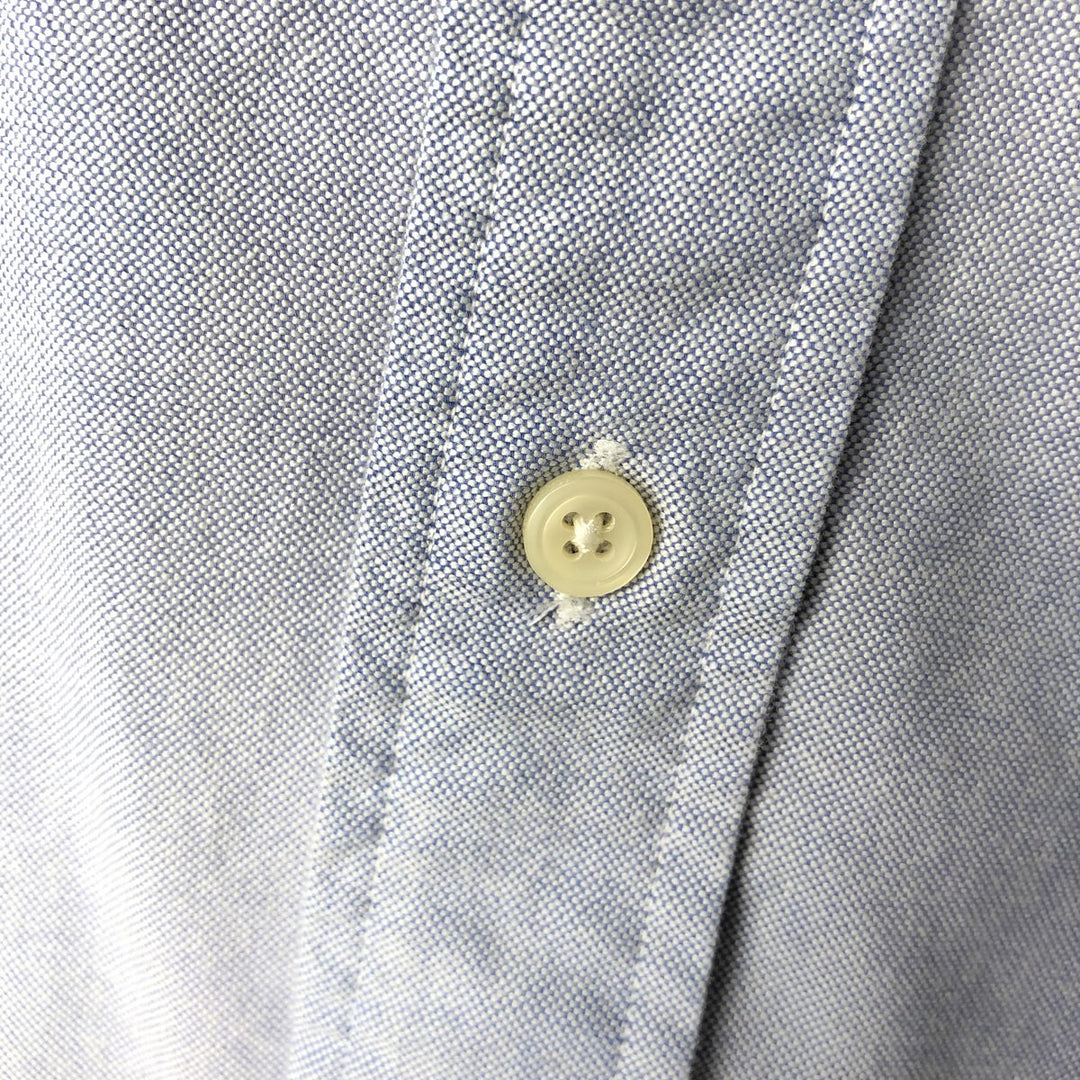 Ralph Lauren BLAIRE short sleeve button down shirt, men's size L cotton navy blue type Vintage Second Hand