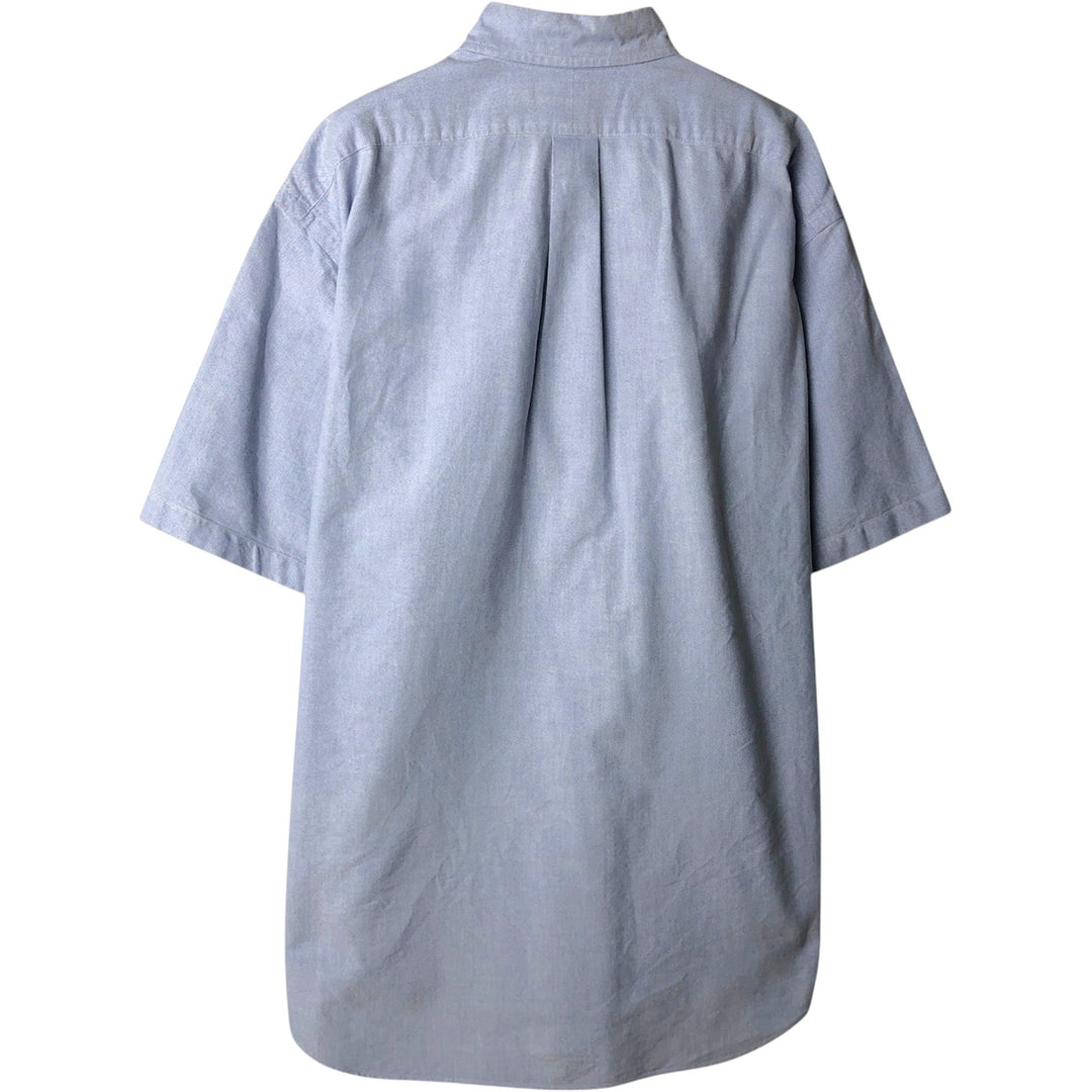 Ralph Lauren BLAIRE short sleeve button down shirt, men's size L cotton blue type Vintage Second Hand