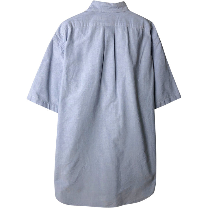 Ralph Lauren BLAIRE short sleeve button down shirt, men's size L cotton blue type Vintage Second Hand