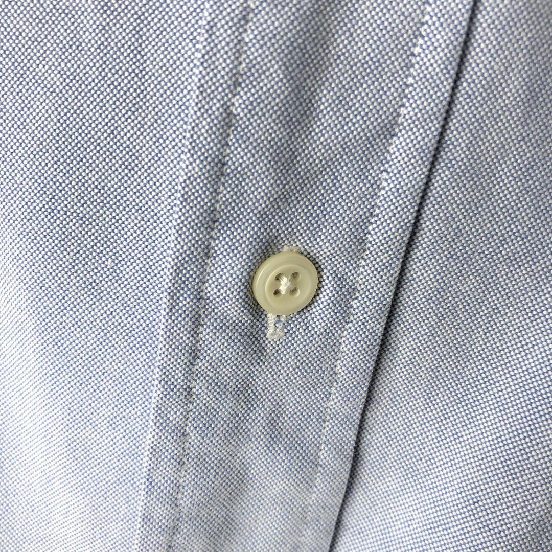 Ralph Lauren BLAIRE short sleeve button down shirt, men's size L cotton blue type Vintage Second Hand