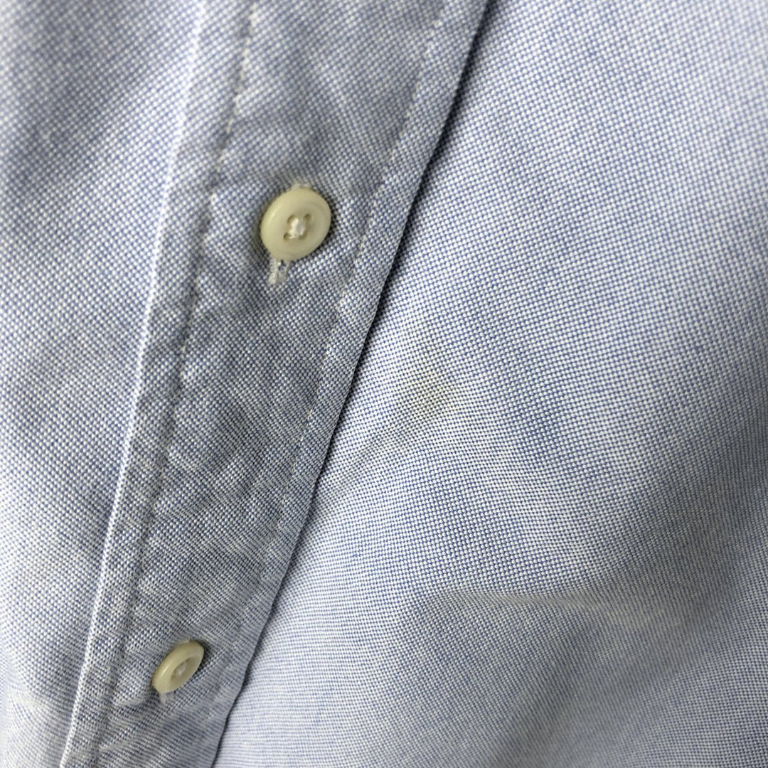 Ralph Lauren BLAIRE short sleeve button down shirt, men's size L cotton blue type Vintage Second Hand