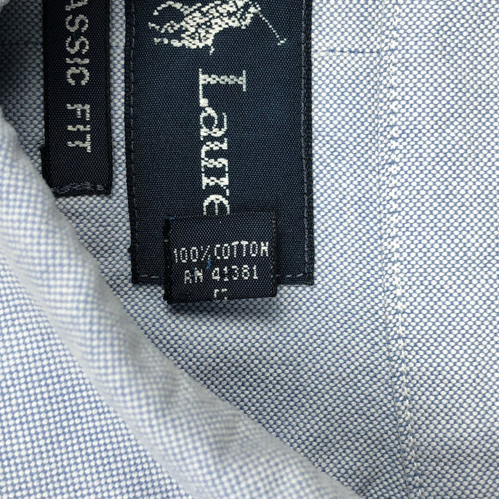 Ralph Lauren Classic Fit Short Sleeve Button Down Shirt Men's XL cotton Blue type light blue Vintage Second Hand