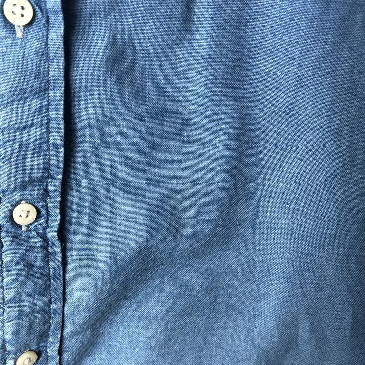 Ralph Lauren INDIGO OXFORD short sleeve button down shirt, men's size M cotton blue type Vintage Second Hand