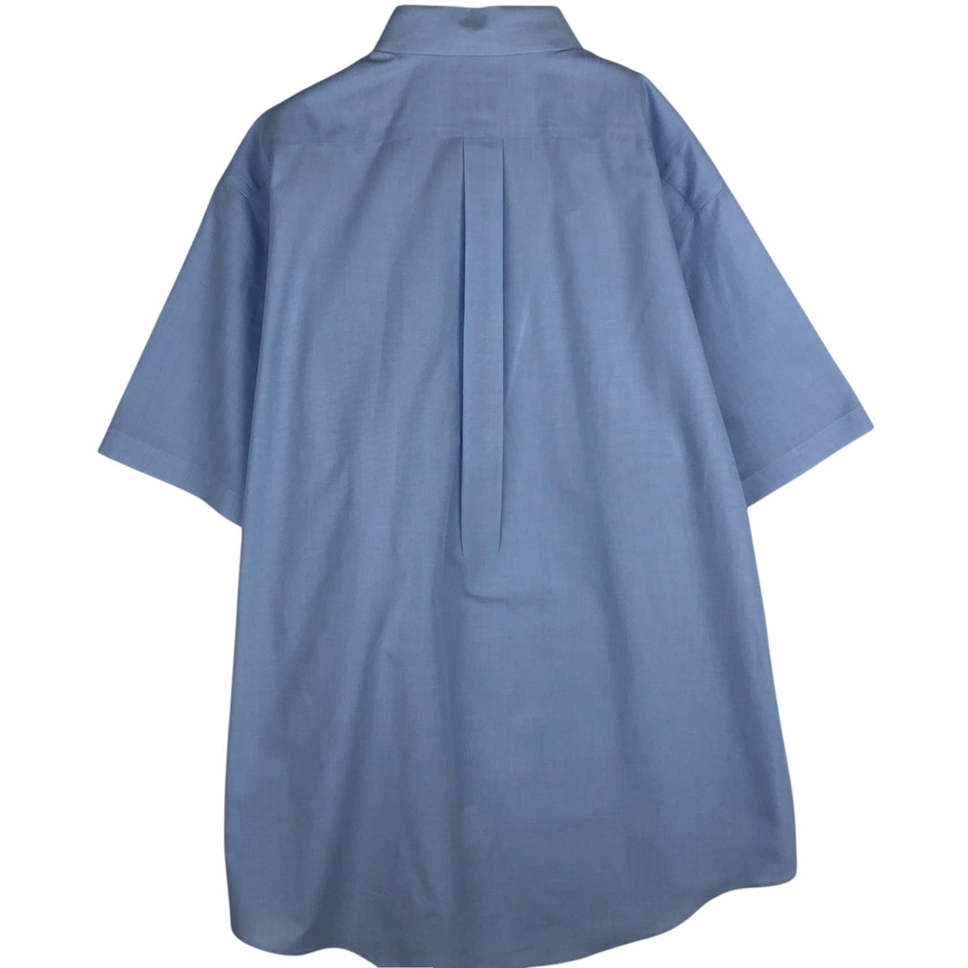 Brooks Brothers Est.1818 Classic Short-Sleeve Button-Down Shirt, Men's Size XL (approx.) cotton Blue type light blue Vintage Second Hand