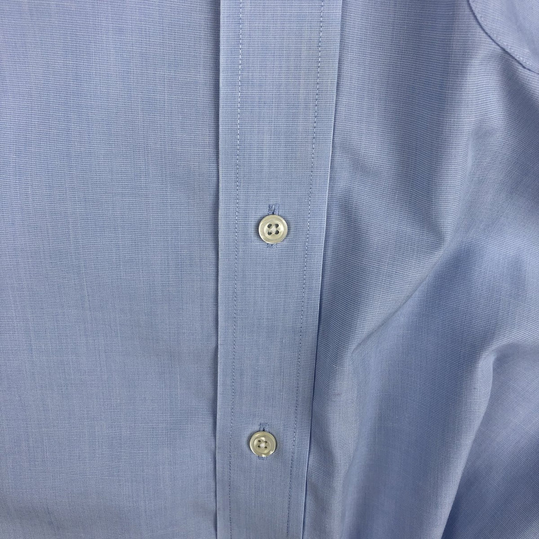 Brooks Brothers Est.1818 Classic Short-Sleeve Button-Down Shirt, Men's Size XL (approx.) cotton Blue type light blue Vintage Second Hand