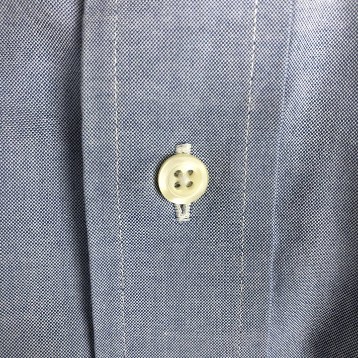 Brooks Brothers Est.1818 Slim Fit Short-Sleeve Cotton Shirt, Men's Size L (approx.) cotton blue type Vintage Second Hand