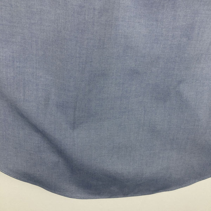 Brooks Brothers Est.1818 Slim Fit Short-Sleeve Cotton Shirt, Men's Size L (approx.) cotton blue type Vintage Second Hand
