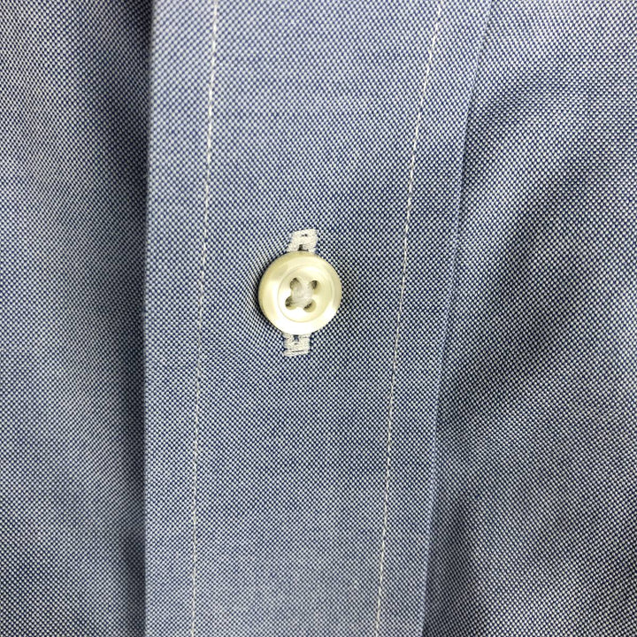 Brooks Brothers Est.1818 Slim Fit Short-Sleeve Cotton Shirt, Men's Size L (approx.) cotton blue type Vintage Second Hand
