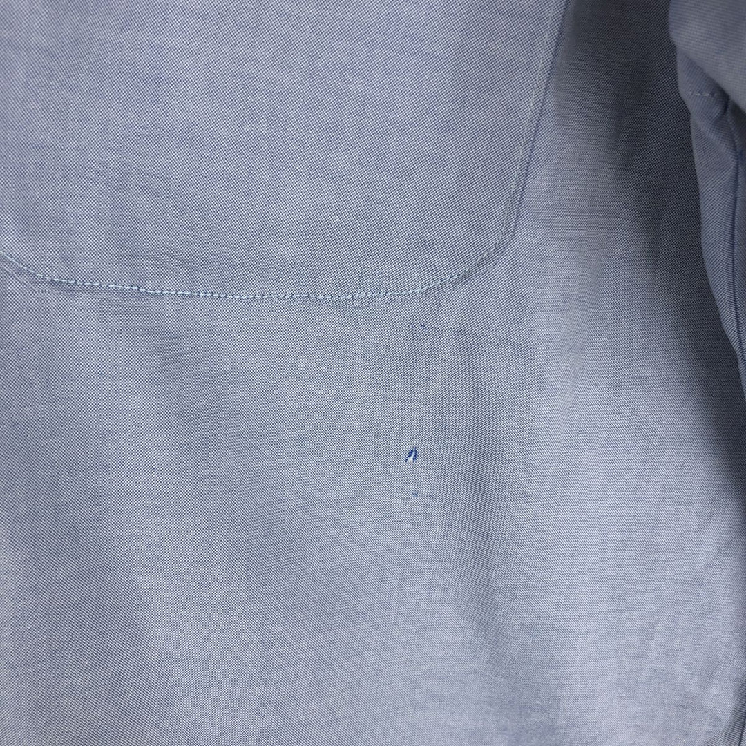 Brooks Brothers Est.1818 Slim Fit Short-Sleeve Cotton Shirt, Men's Size L (approx.) cotton blue type Vintage Second Hand