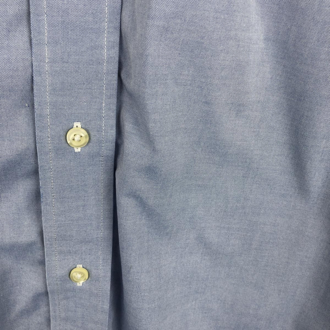 Brooks Brothers Est.1818 Slim Fit Short-Sleeve Cotton Shirt, Men's Size L (approx.) cotton blue type Vintage Second Hand