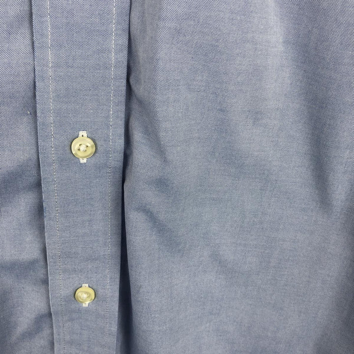 Brooks Brothers Est.1818 Slim Fit Short-Sleeve Cotton Shirt, Men's Size L (approx.) cotton blue type Vintage Second Hand