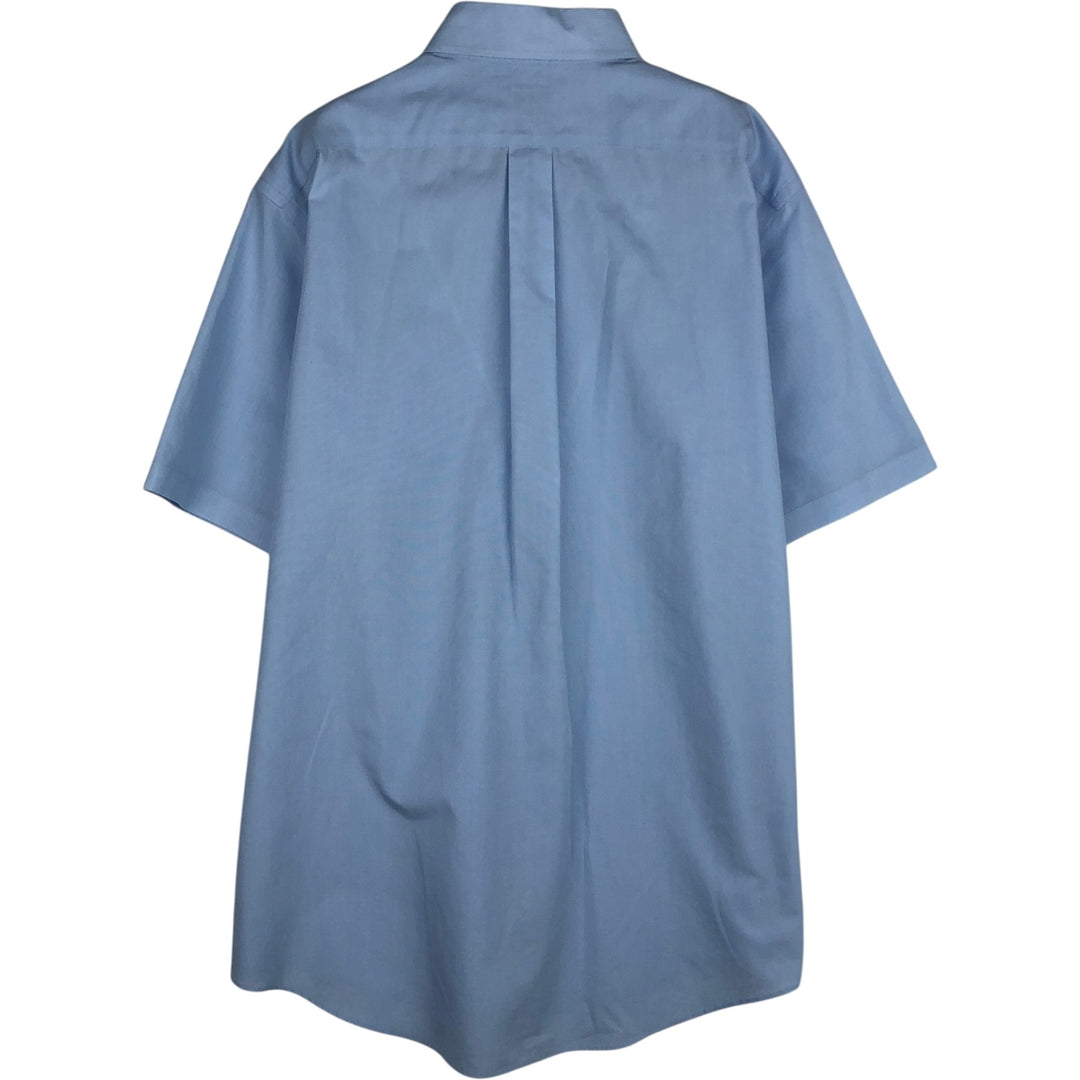 Brooks Brothers 346 Regular Fit Short-Sleeve Button-Down Shirt (Men's Size L equivalent) cotton Blue type light blue Vintage Second Hand