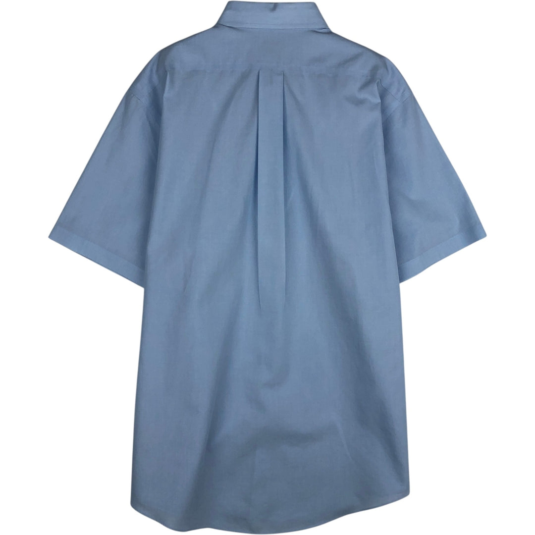 Brooks Brothers 346 Regular Fit Short-Sleeve Button-Down Shirt, Men's Size XL (approx.) cotton Blue type light blue Vintage Second Hand