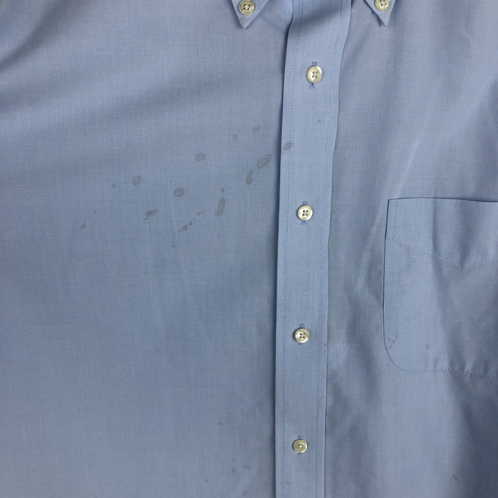 Brooks Brothers 346 Regular Fit Short-Sleeve Button-Down Shirt, Men's Size XL (approx.) cotton Blue type light blue Vintage Second Hand