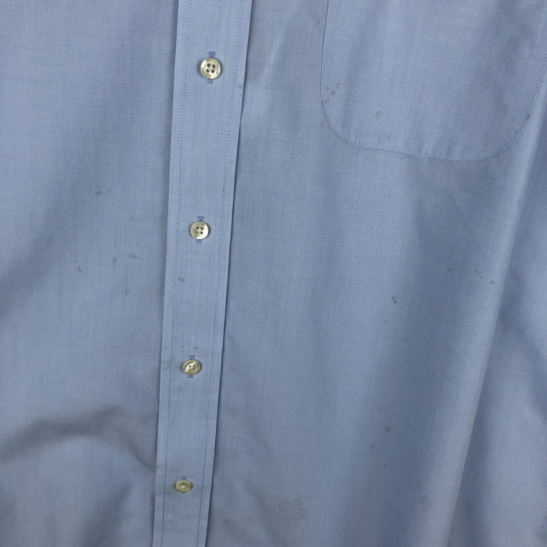 Brooks Brothers 346 Regular Fit Short-Sleeve Button-Down Shirt, Men's Size XL (approx.) cotton Blue type light blue Vintage Second Hand