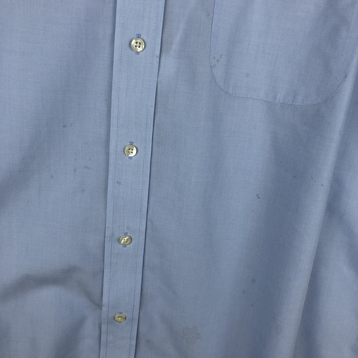 Brooks Brothers 346 Regular Fit Short-Sleeve Button-Down Shirt, Men's Size XL (approx.) cotton Blue type light blue Vintage Second Hand