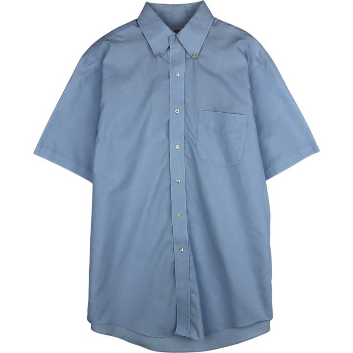 Brooks Brothers 346 Regular Fit Short-Sleeve Button-Down Shirt, Men's Size M (approx.) cotton Blue type light blue Vintage Second Hand