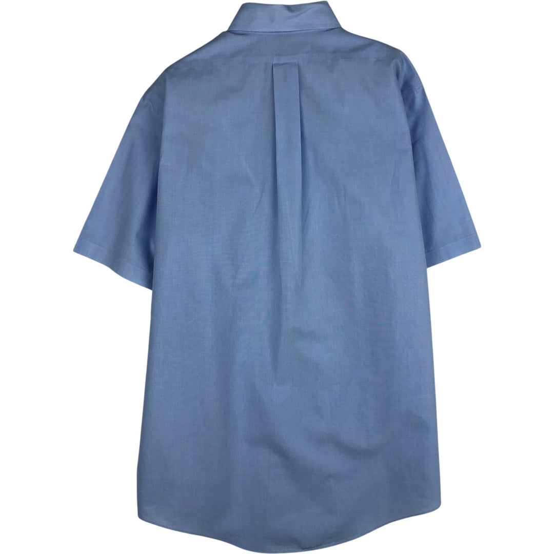 Brooks Brothers Est.1818 Traditional Fit Short-Sleeve Button-Down Shirt, Men's Size M (approx.) cotton Blue type light blue Vintage Second Hand