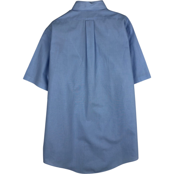 Brooks Brothers Est.1818 Traditional Fit Short-Sleeve Button-Down Shirt, Men's Size M (approx.) cotton Blue type light blue Vintage Second Hand