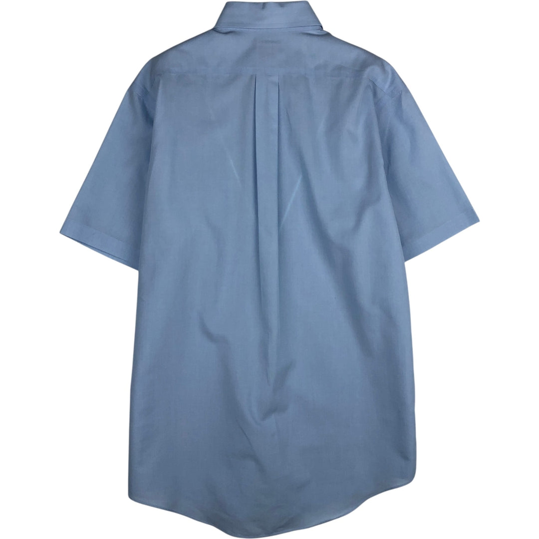 Brooks Brothers 346 Regular Fit Short-Sleeve Button-Down Shirt, Men's Size M (approx.) cotton Blue type light blue Vintage Second Hand