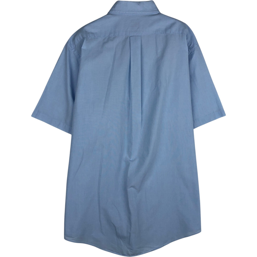 Brooks Brothers 346 Legular Fit Short-Sleeve Button-Down Shirt, Men's Size XL (approx.) cotton Blue type light blue Vintage Second Hand
