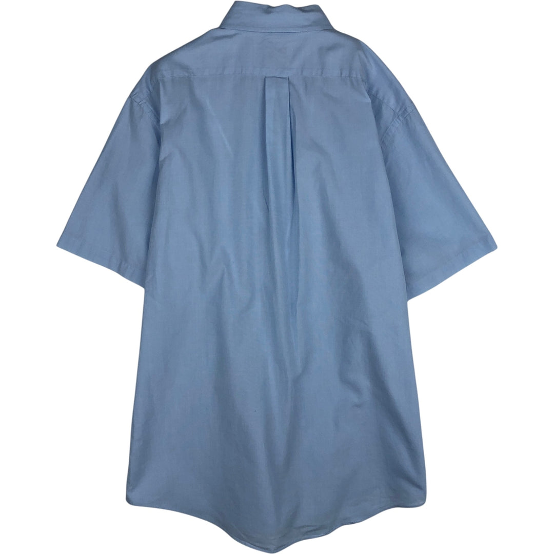 Brooks Brothers 346 Regular Fit Short-Sleeve Button-Down Shirt (Men's Size L equivalent) cotton Blue type light blue Vintage Second Hand