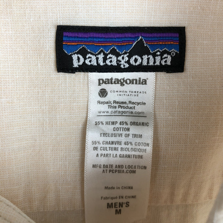 Patagonia MIGRATION HEMP SHIRT 53138SP12 Short-Sleeve Cotton x Hemp Box Shirt Men's Size M Hemp Beige type Vintage Second Hand
