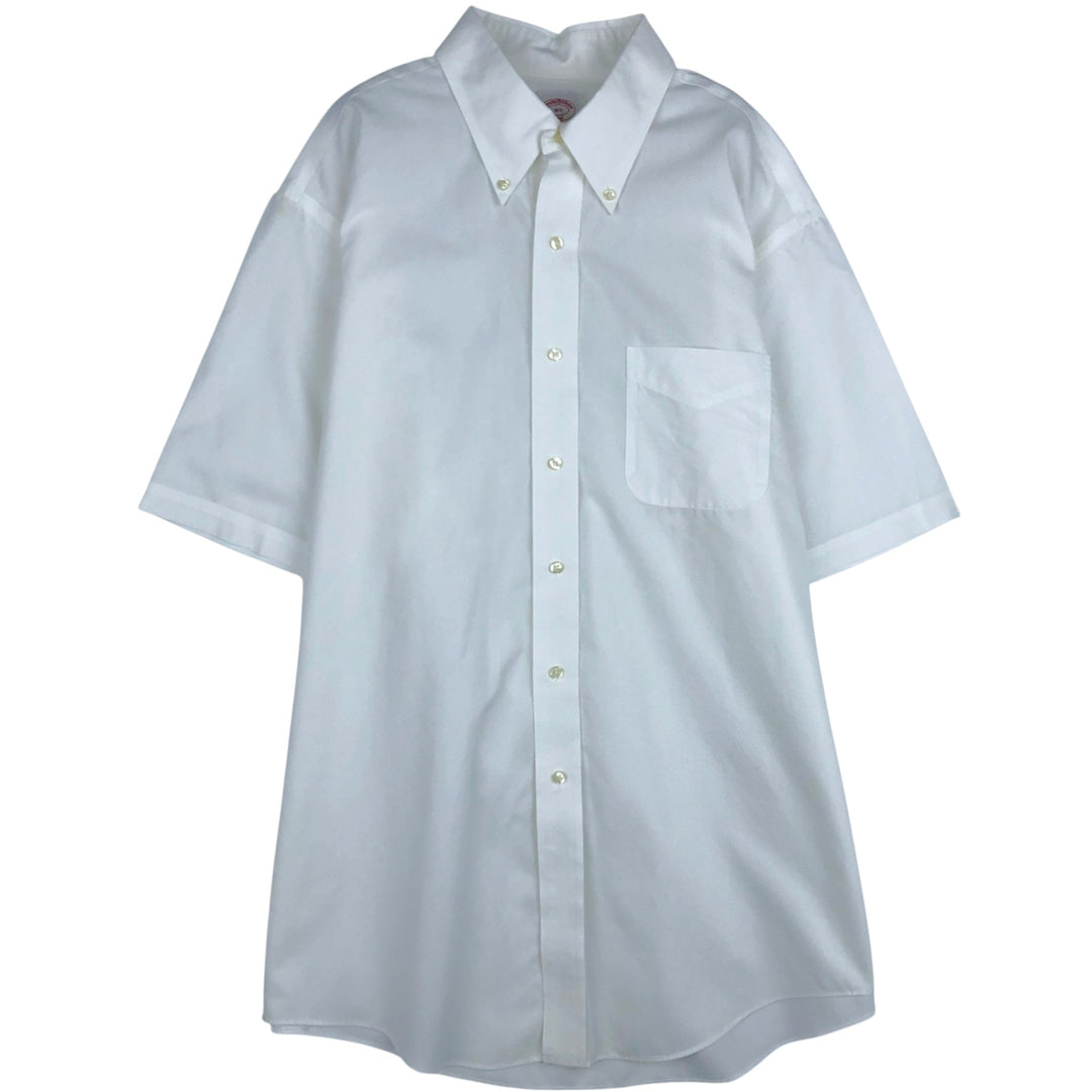 Brooks Brothers 346 short sleeve button-down shirt, men's size L cotton white type Vintage Second Hand