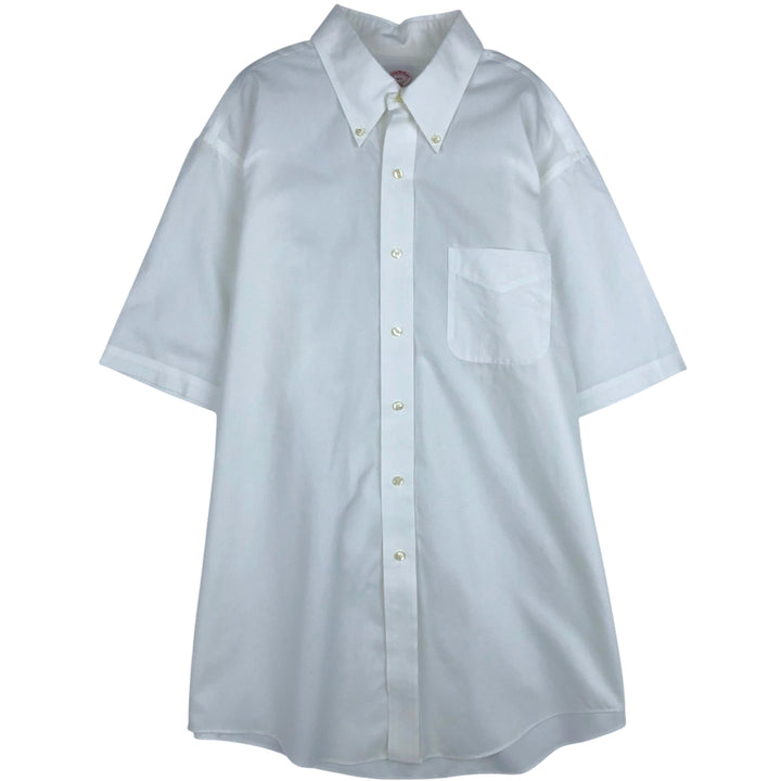Brooks Brothers 346 short sleeve button-down shirt, men's size L cotton white type Vintage Second Hand