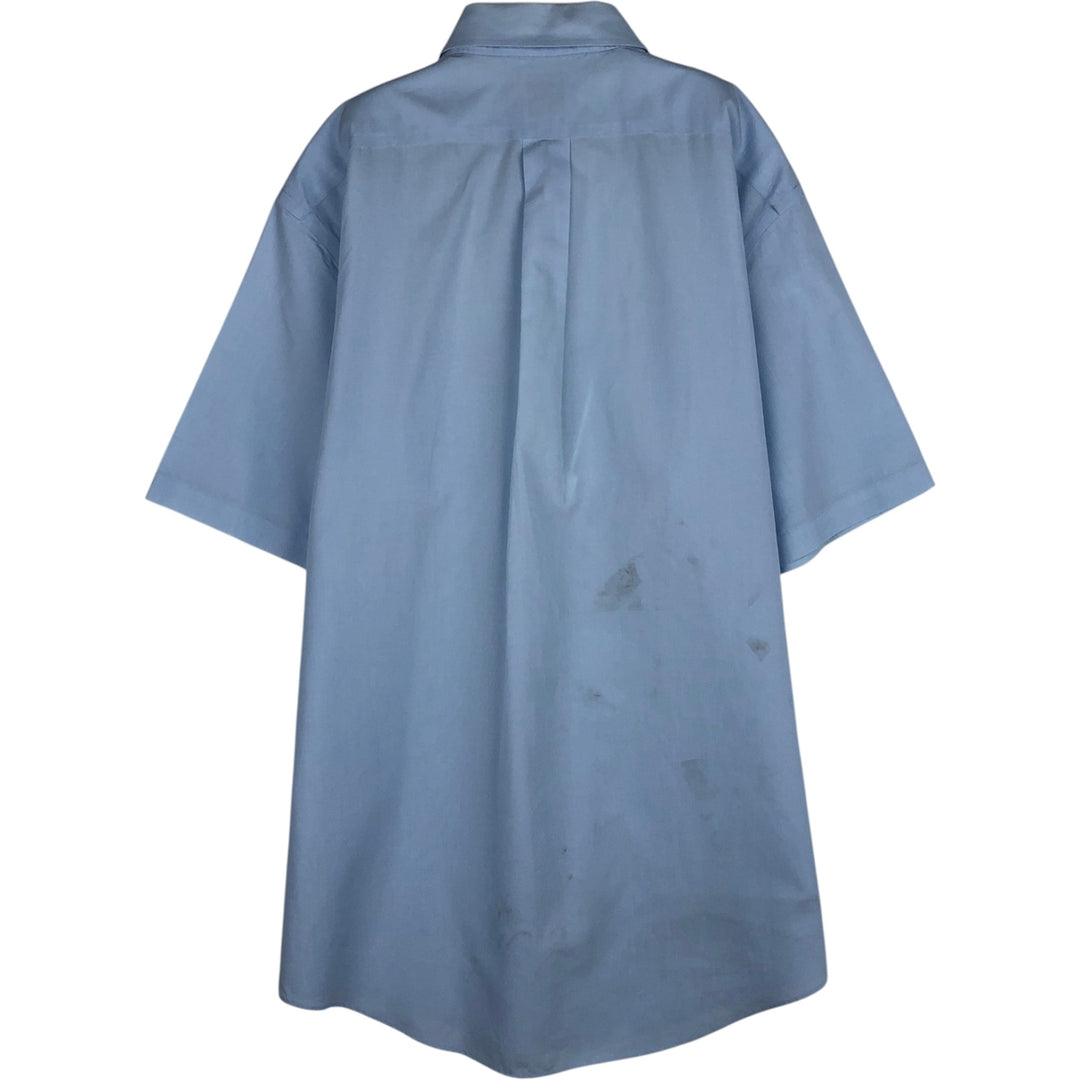 Brooks Brothers 346 Regular Fit Short-Sleeve Button-Down Shirt (Men's Size L equivalent) cotton Blue type light blue Vintage Second Hand