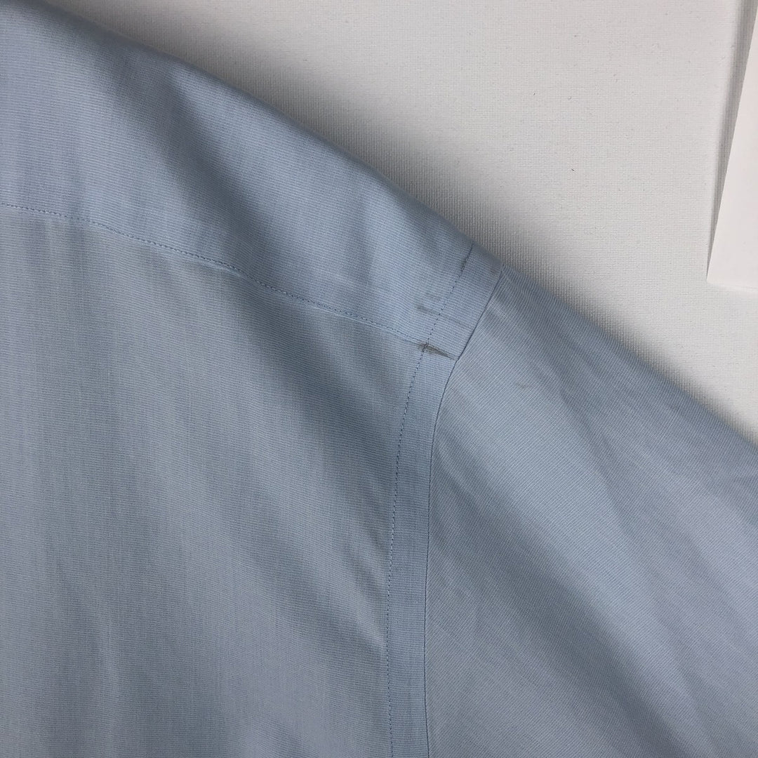 Brooks Brothers 346 Regular Fit Short-Sleeve Button-Down Shirt (Men's Size L equivalent) cotton Blue type light blue Vintage Second Hand