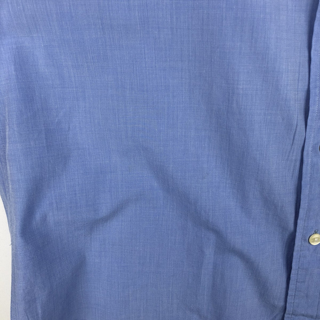 Brooks Brothers Short-Sleeve Button-Down Shirt, Men's Size M (approx.) cotton Blue type light blue Vintage Second Hand