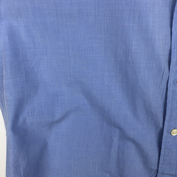 Brooks Brothers Short-Sleeve Button-Down Shirt, Men's Size M (approx.) cotton Blue type light blue Vintage Second Hand