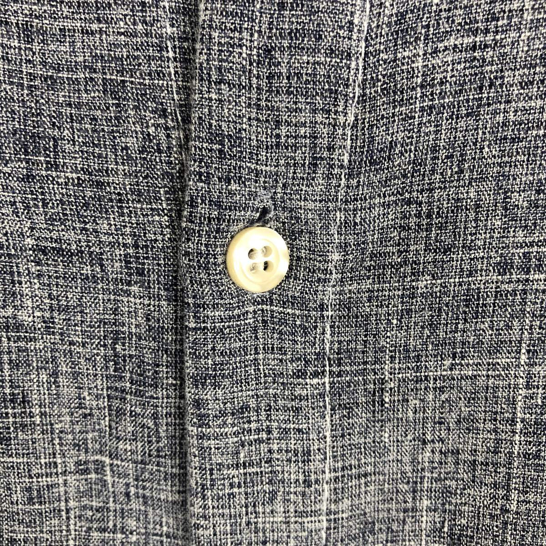 Pierre Cardin short-sleeved box shirt, men's size M (approx.) unclear gray type Vintage Second Hand