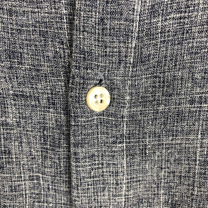 Pierre Cardin short-sleeved box shirt, men's size M (approx.) unclear gray type Vintage Second Hand