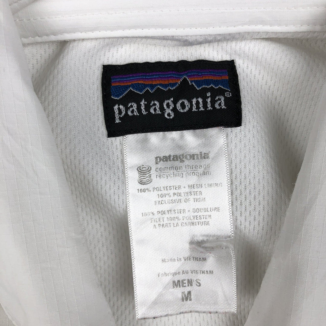 2000'S Patagonia Short-Sleeved Sol Patrol Shirt 54231S0 Short-Sleeved Polyester Box Shirt Men's Size M (approx.) polyester white type Vintage Second Hand