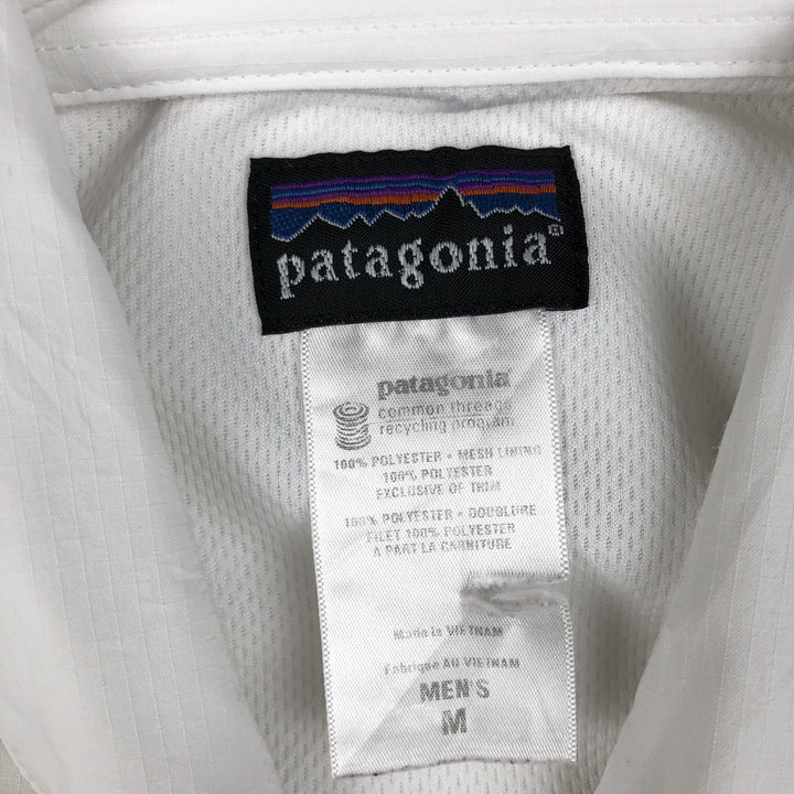 2000'S Patagonia Short-Sleeved Sol Patrol Shirt 54231S0 Short-Sleeved Polyester Box Shirt Men's Size M (approx.) polyester white type Vintage Second Hand