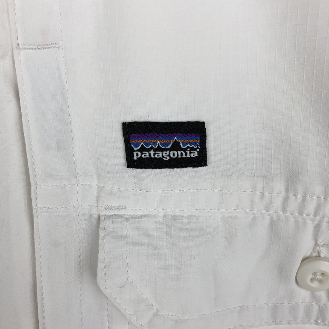 2000'S Patagonia Short-Sleeved Sol Patrol Shirt 54231S0 Short-Sleeved Polyester Box Shirt Men's Size M (approx.) polyester white type Vintage Second Hand