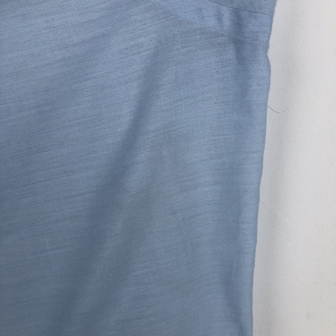 Brooks Brothers Short-Sleeve Button-Down Shirt, Men's Size L (approx.) polyester Blue type light blue Vintage Second Hand