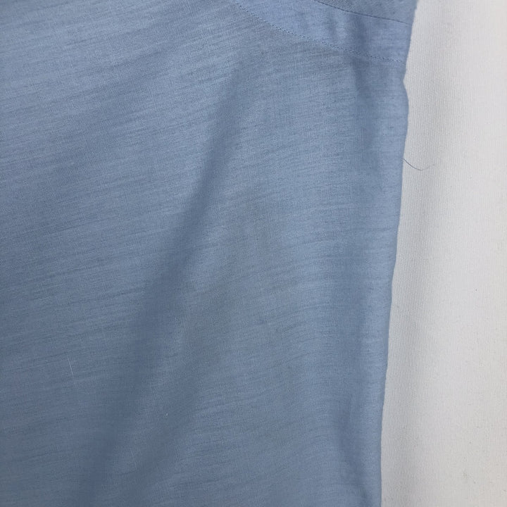 Brooks Brothers Short-Sleeve Button-Down Shirt, Men's Size L (approx.) polyester Blue type light blue Vintage Second Hand