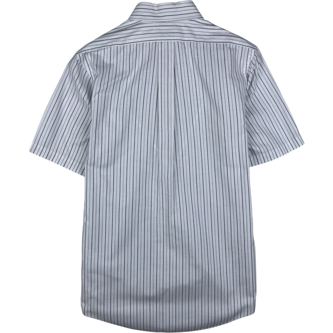 Brooks Brothers Est.1818 Short Sleeve Button-Down Striped Shirt, Men's M cotton white type Vintage Second Hand
