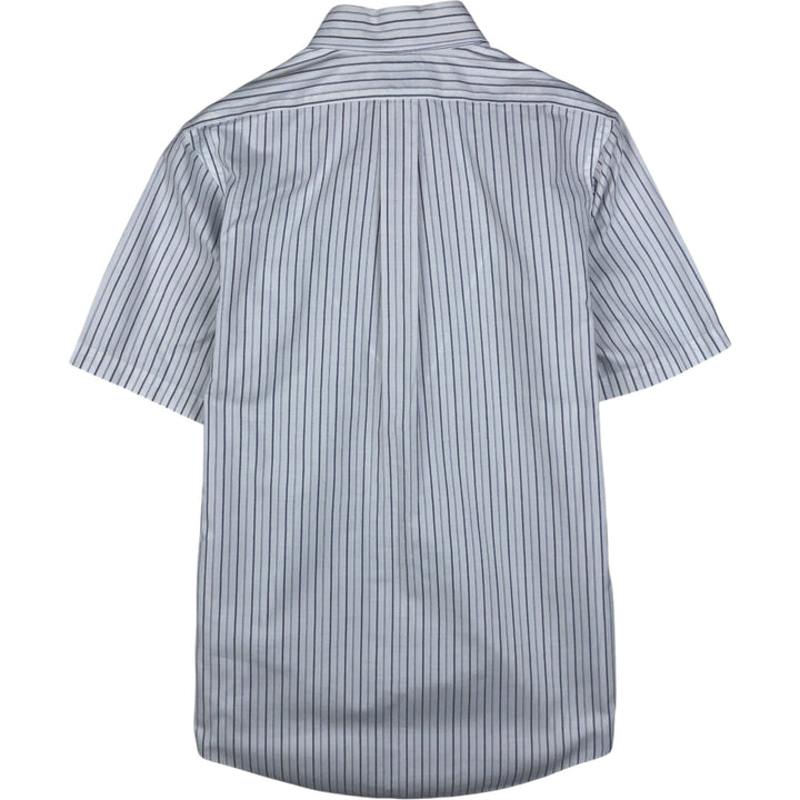 Brooks Brothers Est.1818 Short Sleeve Button-Down Striped Shirt, Men's M cotton white type Vintage Second Hand