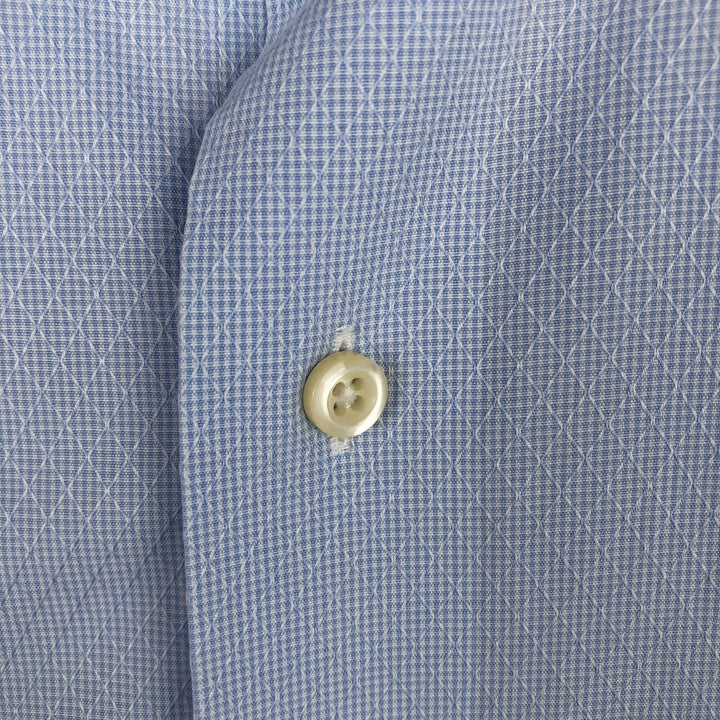 Brooks Brothers 1818 Wide Collar Short Sleeve Cotton Check Shirt, Men's Size M (approx.) cotton Blue type light blue Vintage Second Hand