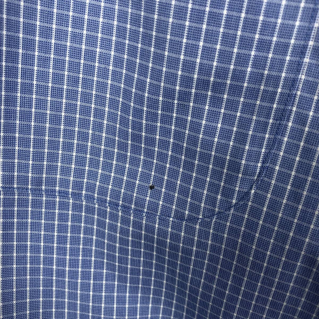 Brooks Brothers Est.1818 Short Sleeve Button-Down Check Shirt, Men's Size L cotton blue type Vintage Second Hand