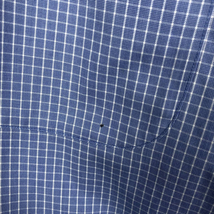 Brooks Brothers Est.1818 Short Sleeve Button-Down Check Shirt, Men's Size L cotton blue type Vintage Second Hand