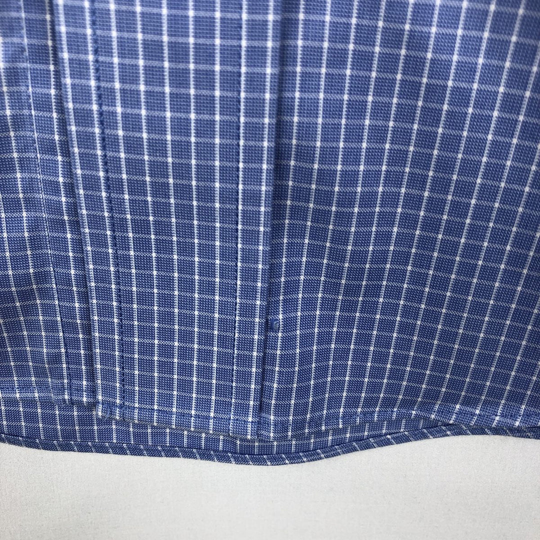 Brooks Brothers Est.1818 Short Sleeve Button-Down Check Shirt, Men's Size L cotton blue type Vintage Second Hand