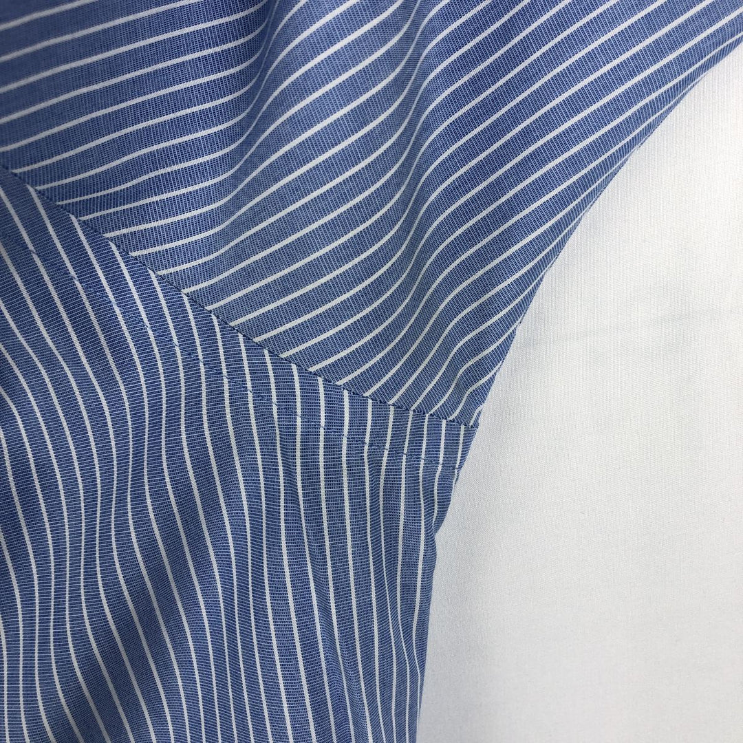 Brooks Brothers Est.1818 Short Sleeve Button-Down Striped Shirt, Men's M cotton blue type Vintage Second Hand