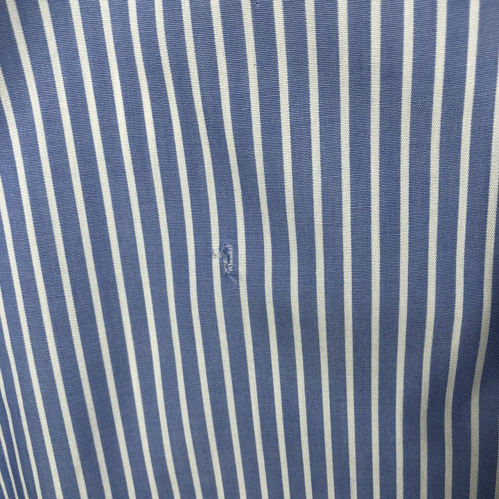 Brooks Brothers 346 short sleeve button down striped shirt, men's size M cotton blue type Vintage Second Hand